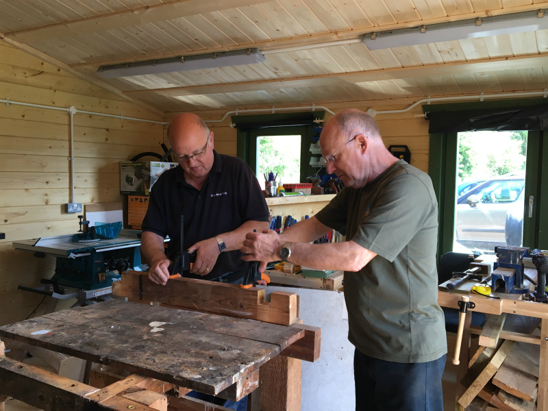 Mens shed chaps working